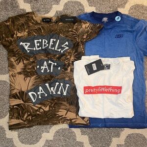 BNWT zanerobe sketchers prettylittlething men’s M shirt bundle